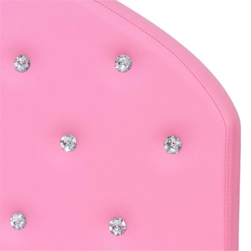 Pemberly Row Plywood PU Upholstered Platform Kids Princess Toddler Bed in Pink - Image 5