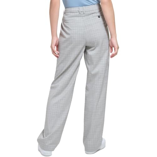 Calvin Klein Womens Glen Plaid Knit Dress Pants Gray 62
