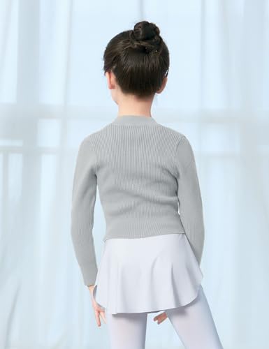 Image of Dance Sweater for Girls Long Sleeve V-Neck Top Sweater for Ballet /Gymnastics /Sports