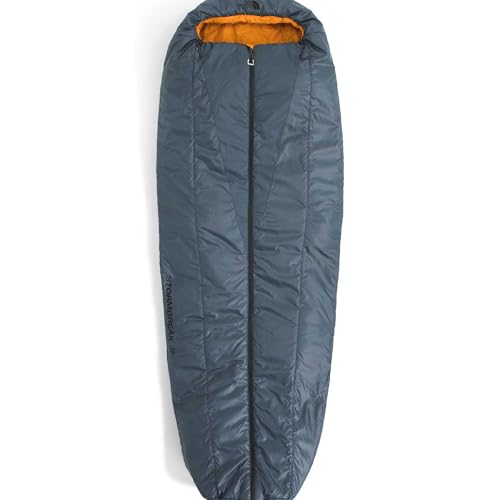 THE NORTH FACE Stormbreak 35F / 1.7C Backpacking Sleeping Bag - Water Repellent Fully Insulated Includes Stuff Sack Granite Grey/Dust Orange Regular