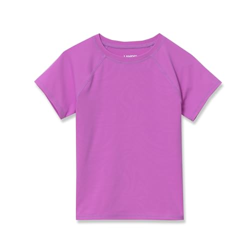 Image of Lands' End Girls Slim Short Sleeve Crew Neck UPF 50 Swim Rash Guard