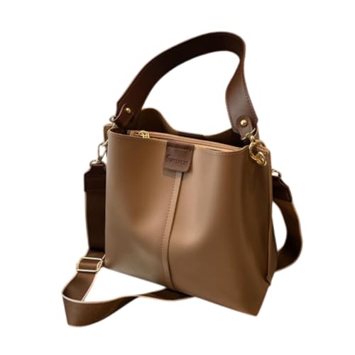 Image of CLUB BOLLYWOOD Womens Leather Shoulder Bag Lightweight Bucket Bag for Outdoor Work Vacation Khaki|Clothing, Shoes & Accessories | Womens Handbags & Bags| Womens Handbags & Bags