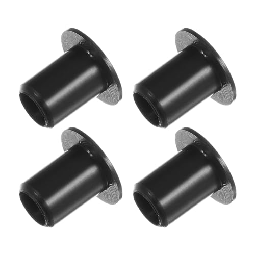 Kozelo 4 Stück Nylon-Flanschbuchsen [6,2 mm Bohrung x 8,35 mm Außendurchmesser x 12 mm Länge] Nylon-Kunststoffbuchsen für Welle, schwarz