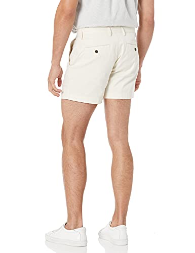 Image of Amazon Essentials Men's Slim-Fit 5 inch Flat-Front Comfort Stretch Khaki Chino Shorts with Elastic Waistband