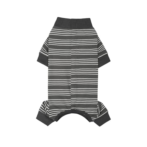 Larfraecy Traje de recuperación para cirugía Canina con Mangas y Patas largas,Bodysuit de Perro,Traje de Recuperación Quirúrgica para Perros,Alternativa al Collar Electrónico de Conos (Gris, M)