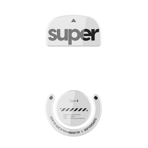 Superglide Glass Mouse Skates - Super Smooth Glide, Polished Round Edge, Super Fast Gaming Mouse...