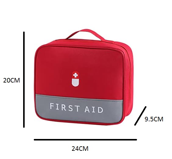 Divik Medicine Pouch First Aid Kit Storage Pouch First Aid Organizer Bag Medicine Organizer Pouch Bag (Empty) (1Pcs) 2