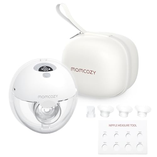 Image of Momcozy M5 Hands-Free Wearable Breast Pump, Double-Sealed Flange for Baby-Like Comfort, 3 Modes & 9 Suction Levels, Portable Electric Pump - 24mm, 1-Pack Quill Gray