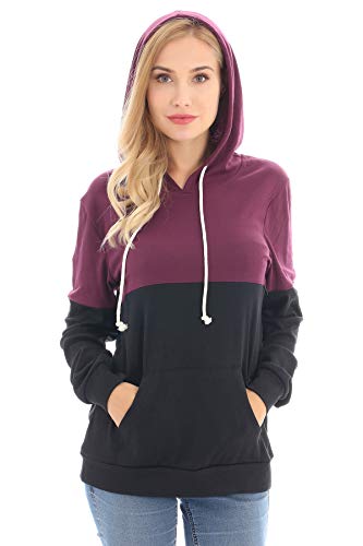 Image of Bearsland Women's Maternity Breastfeeding Sweater Hoodie Nursing Sweatshirt with Pockets