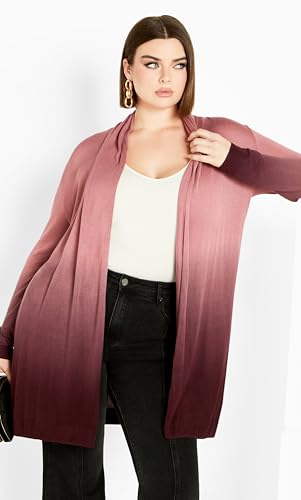 Image of Avenue Women's Plus Size Mina Dip Dye Cardigan