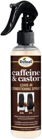 Difeel Caffeine & Castor Leave-in Conditioning Spray 6 oz.