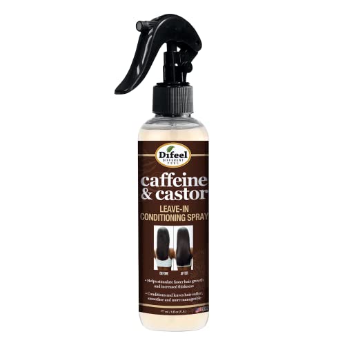 Difeel Caffeine & Castor Leave in Conditioning Spray 6oz