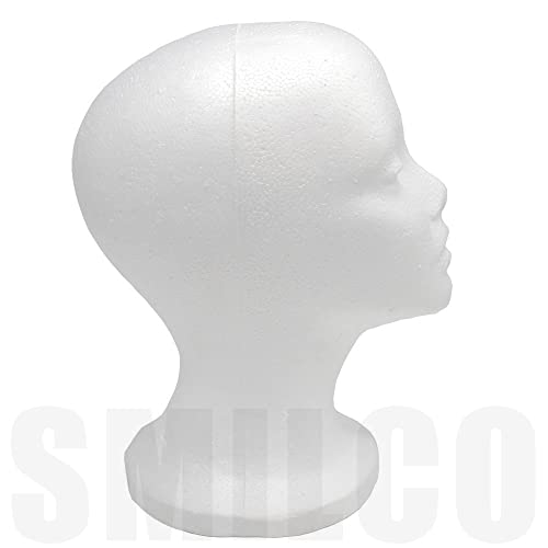 12" 3 Pcs Foam Wig Head - Tall Female Foam Mannequin Wig Stand And Holder For Style, Model And Display Hair, Hats And Hairpieces, Mask - For Home, Salon And Travel #TOP4
