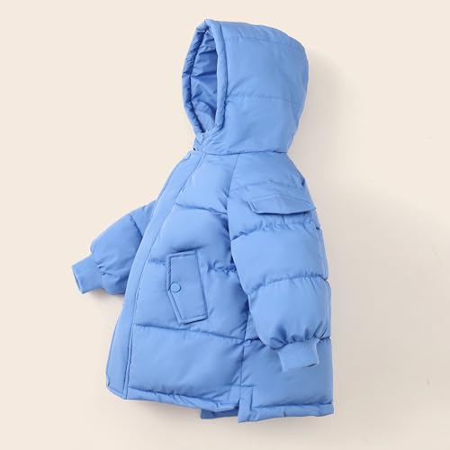 Girls Winter Coat Heavyweight Warm Puffer Hooded Jackets with Pockets Fashion Zip Up Long Sleeve Kids Outerwear Size 10-123