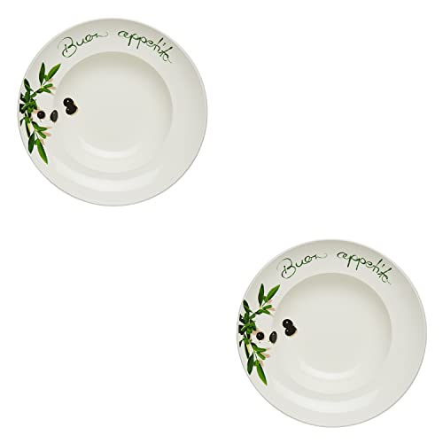 KHG 2er Set Pastateller, extra groß mit 30cm Durchmesser in Buono...