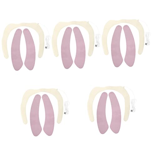 DOITOOL 5 Stücke Matte Kissen Beheizbare Badezimmerabdeckung Sitzdeckel Elektrisch Weiß Längliche Heizung Sitze Gepolstert Einfache Tank Toiletteninstallation Wärmerauflage Hause