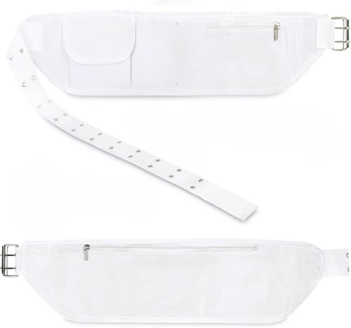 Adjustable Ihram Hajj Umrah Haji Waist Belt with Front Pockets and Zippered Compartments - Fits Up to 50
