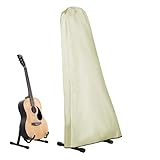 Gitarrenabdeckung, Gitarrengewächshaus - wasserdichte Gitarrenschale - Sonnencreme, tragbare Gitarrentasche Sie Ihre wertvollen Gitarren und Bässe mit unserem Wasserfest, E- und Bassgitarren, beige