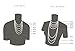 Solid 925 Sterling Silver Foxtail Chain Necklace, Width 1.5mm- Oxidized Non-Tarnish Unisex Snake Design Wheat Chain Necklace for Men Women 17.7