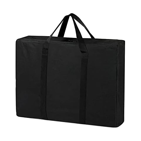 SIRUITON Folding Table Storage Bag, Portable Carry Bag for Folding Picnic Tables with Reinforcing Plate & Shoulder Strap, 600D Heavy Duty Extra Large Moving Bags with Zippers Cover