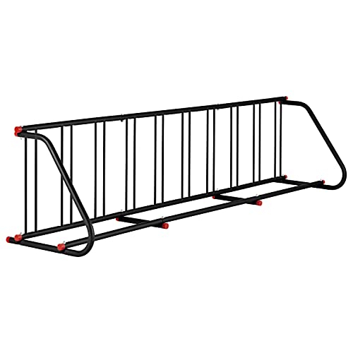 Retrospec Commercial Grid Bike Rack - Single & Double Sided - Bicycle Storage Stand for Garages, Stores, Schools & Universities Power Coated Steel - Silver 10 Bike/Single Sided