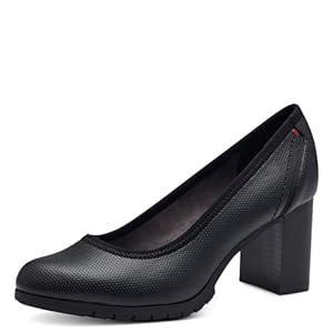 s.Oliver Damen Pumps mit Blockabsatz mit Strukturmuster