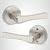 Kwikset Katella Interior Passage Door Handle, Lever For Closet and Hallway Doors, Reversible Non-Locking Handle Lever, Satin Nickel, with Microban Protection