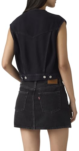 Chaleco vaquero Levi's Shrunken de mujer sin solapas con botones metálicos 5