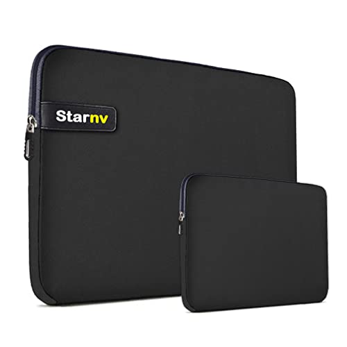 Starnv Black Neoprene Fabric With Pouch 14 Inch Wrinkle Free Dust Proof 013 Laptop Sleeve/Cover For Rs. 283 @ 76 %