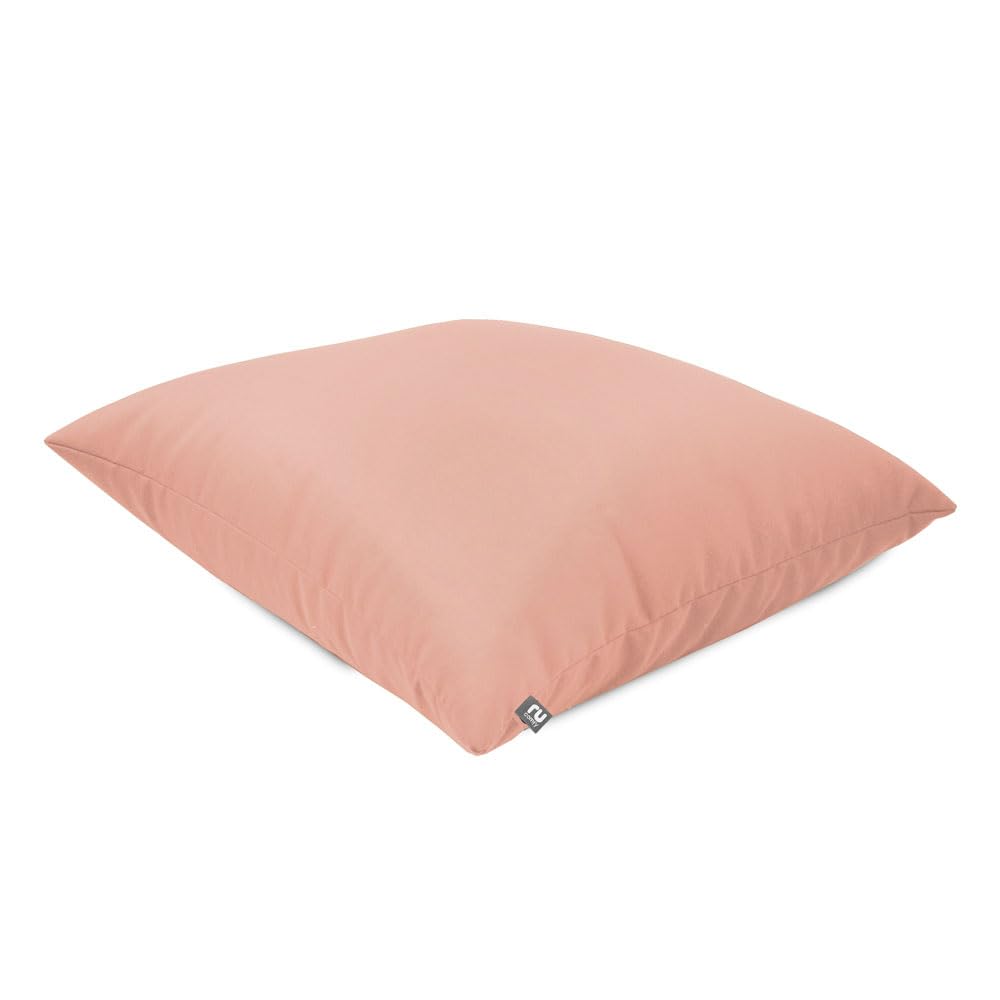 rucomfy Beanbags Square Floor Cushion Large Indoor/Outdoor Bean bag - Use As Large Pillow or Chair - Water Resistant and Durable - L70cm x W70cm (Dusky Pink) โ image 1