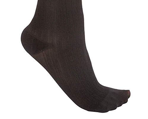 Image of JOBST soSoft Knee High Closed Toe Ribbed Brocade Compression Stockings,Breathable, Extra Soft Legware for Tired and Heavy Legs, Compression Class- 8-15