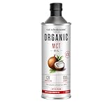 Eat Wholesome High C8 Organic MCT Coconut Oil, 100% coco, aceite MCT en botella de vidrio, 500 ml (el embalaje puede variar)