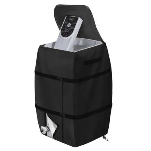 HEBEOT HotTub Couvercle de Pompe à Chaleur étanche Couvercle de Pompe de Chauffe-Eau isolé 420D Couvercle de Pompe étanche plaqué Argent isolé pour Spas de Bain et marchés 43 x 38 x 54 cm