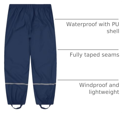 Image of Kids Waterproof Rain Pant Outdoor Lightweight Cozy Rainwear