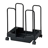 Belca ダンボールと梱包道具をまとめて収納 ダンボールストッカー 幅41.8×奥行31×高さ45.3cm ブラック 収納したまま簡単結束 キャスター付き DBS-BK