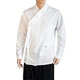 aoleaky camicia kimono in stile cinese tradizionale a maniche lunghe streetwear giapponese camicie vintage abbigliamento cinese white kimono shirt xxl