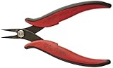 Hakko CHP PN-2001 General Purpose Short-Nose Pliers, Pointed Nose, Serrated Jaws, 20mm Jaw Length, 1.2mm Nose Width, 3mm Thick Steel