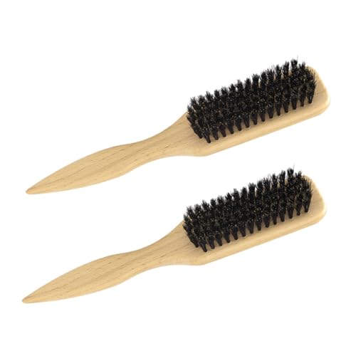 Ipetboom Men's Beard Brush Set 2 Pcs Boar Bristle Grooming Comb for and Beard Styling