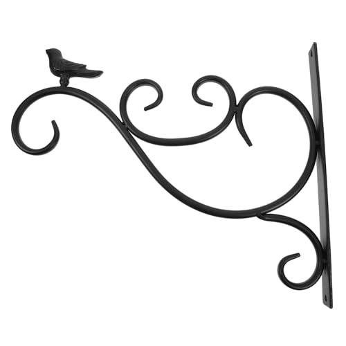Hemobllo Support De Fleurs Suspendu Fer Forgé Potence Murale Élégante Pour Pots De Fleurs Et...