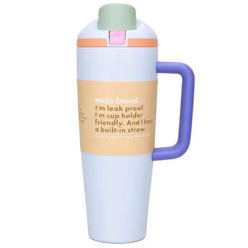 Image of HomeCloud 1200ML Stainless Steel Water Bottle - Double-Wall Vacuum Insulated, Leakproof Straw Lid, BPA-Free Reusable Travel Flask with Two-Way Spout for Gym, Office & Outdoor Use (H SkyBlue)