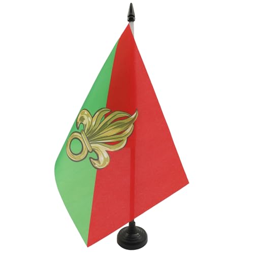 AZ FLAG - Drapeau De Table France Légion étrangère 21x14 cm - Petit Drapeau De La Légion Étrangère Française De Bureau 100% Polyester Avec Hampe De 25cm Et Socle...