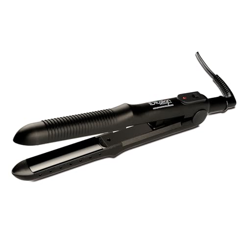 ID Italian Design - Plancha Cerámica Curve Volume – Alisa, Ondula y Da Volumen al Cabello – Placas Curvadas que Cuidan la Hidratación – Compacta y Resistente al Calor