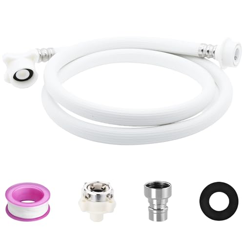 1.5 Meter Portable Washing Machine Drain Hose with Quick Connect, Universal Water Discharge Pipe Extension Kit, Flexible Replacement Hose for Compact and...