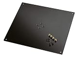 K&M 26792 placca per amplificatori per monitor, nera, in acciaio - da montare su treppiedi o base per amplificatori