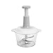 Wintem - Tritatutto Manuale a Pressione con 4 Lame Intercambiabili in Acciaio Inox, Contenitore Integrato e Design Compatto, Ideale come Tritatutto Piccolo e Multifunzione per Verdure e Ortaggi immagine