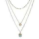 Bitte beachten Sie: Die zierliche Halskette kann aufgrund des mehrschichtigen Designs leicht verwickelt werden. Wir empfehlen, sie aus dem Verschluss zu nehmen, was besser wäre.