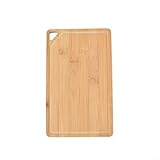 Tabla de cortar de madera para cocina para preparación de comidas, tallar filetes, rebanar frutas, servir queso, charcutería, bandeja reversible de preparación de alimentos (B)