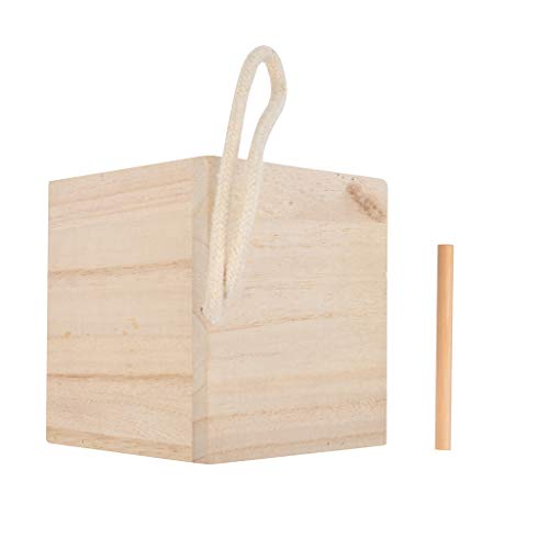 Yjydadas Wooden Bird Feeder Large Creative Wall Hanging Wooden Bird Nest Bird House Outdoor (C) #TOP6