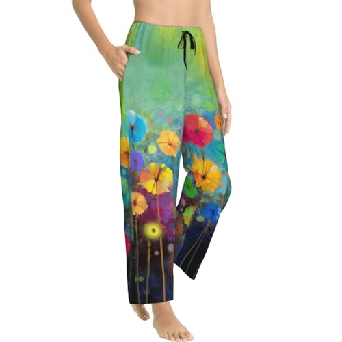 Pantalon de pyjama en polyester doux au style abstrait unique et raffiné - 2