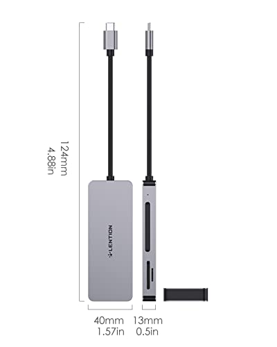 Lention Usb C To Cf/Sd/Micro Sd Multi-Card Reader, Sd 3.0 Card Adapter Compatible 2023-2016 Macbook Pro 13/15/16, New Mac Air/Ipad Pro/Surface, Samsung S20/S10/S9/S8/Plus/Note (Cb-C12, Space Gray) #TOP6